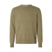 Herre Hvid Slub Texture Sweater