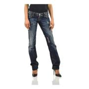 Vintage Stonewashed Straight Jeans til kvinder