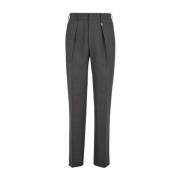 Mørkegrå bukser med elastisk talje