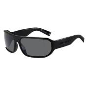 Stilfulde herresolbriller med sort stel og grå linser