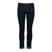 Mid-Rise Skinny Jeans med Guld Syning