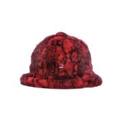 Rød Slange Faux Fur Streetwear Hat