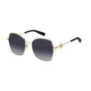 Guld Sort Solbriller med Mørkegrå Shaded Linser
