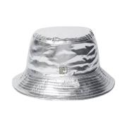 Metallic Bucket Hat med Logo Broderi
