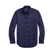 Marine Oxford Slim Fit Button-Down Skjorte