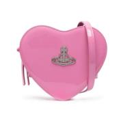 Bubblegum Pink Louise Orb-Plaque Crossbody Taske