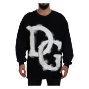 Sort DG Logo Bomuld Pullover Sweater