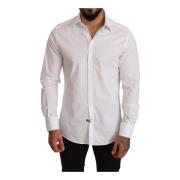 Strækbart formelt skjorte, hvid bomuld