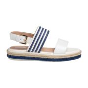 white blue casual open sandals