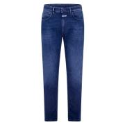 Jeans med regular fit og tapered leg