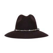 Uld Fedora Hat med Studs