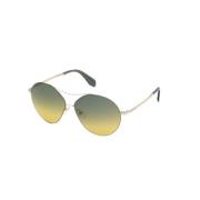 Solbriller med stilfuldt Dorado-stel og degraderende grønne linser