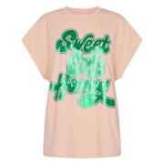 Dame T-Shirt - Cameo Rose / Green