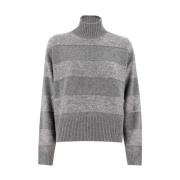 Luksuriøs turtleneck sweater med palietdetaljer