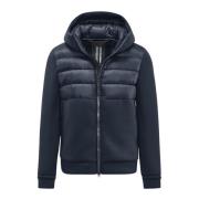 Bimaterial Hooded Jacket