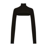 Sort Cropped High-Neck Top