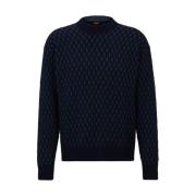 Mørkeblå Sweaters til Mænd