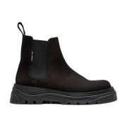 Suede Chelsea Boot Hævet Mønstersål