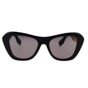 Glamourøse geometriske solbriller med Fendi-motiv