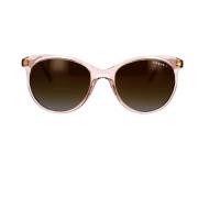 Polariserede Vogue solbriller med gennemsigtig pink ramme