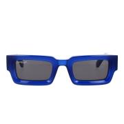 Transparent Blå Rektangulære Solbriller