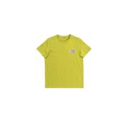 Lime-Green Bomuld T-Shirt med Dobbelt Logo