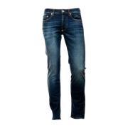 Sandblasted Slim-Fit Jeans til Mænd