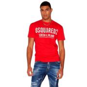 CERESIO9 - ROJO, L - Bomuld T-shirt i rød med Ceresio logo