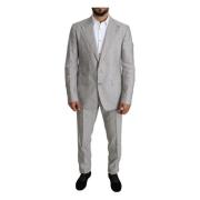 Grå Linen Napoli Suit