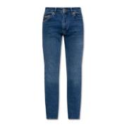Slim-Fit Blå Herre Jeans - Størrelse 42