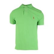 Kiwi Lime Mesh Strikket Polo Shirt