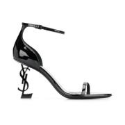 Opyum Sandals In Patent Leather With A Black Heel
