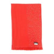 Rød Tørklæde med Palietdetaljer i Uldblanding