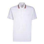Klassisk Hvid Bomuld Polo Shirt