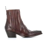 Mørkebrune Vintage Læderstøvler