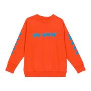 Orange Sweater med Maxi Print