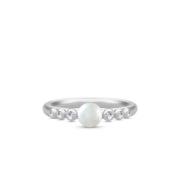 Klassisk Perla Ring med Hvid Perle