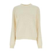 Ivory Bomuld Blend Sweater