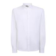 Hvid Skjorte i Bomuld med Klassisk Krave