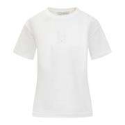 Hvid T-shirt med Rhinsten Monogram