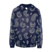 Blå Paisley Print Sweater