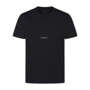 Sort Slim Fit T-Shirt med Print