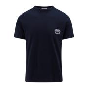 Blå Crew-neck T-shirt