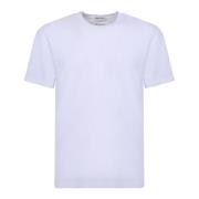Hvid Bomuld Rund Hals T-Shirt