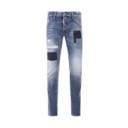 Skinny-Fit Denim Jeans med Distressed Detaljer