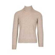 Ensfarvet Turtleneck Sweater