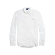 Hvid Knappet Bomuldsskjorte