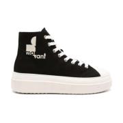 Canvas Sneakers med Logo Print