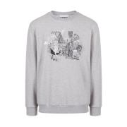 Grå Roma Print Sweatshirt