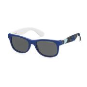 Polariserede blå plastikstel solbriller
